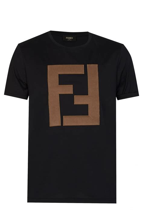 fendi tshirt black|fendi oversized t shirt.